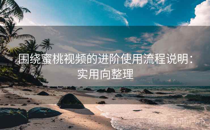 围绕蜜桃视频的进阶使用流程说明：实用向整理