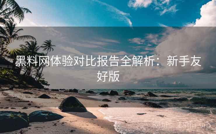 黑料网体验对比报告全解析：新手友好版