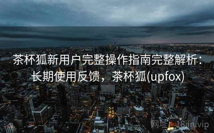 茶杯狐新用户完整操作指南完整解析：长期使用反馈，茶杯狐(upfox)